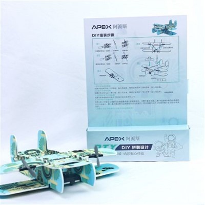 យន្តហោះ DIY Biplane Glider Foam ដើរដោយថាមពល